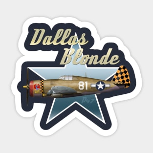 Dallas Blonde P47 Thunderbolt Sticker